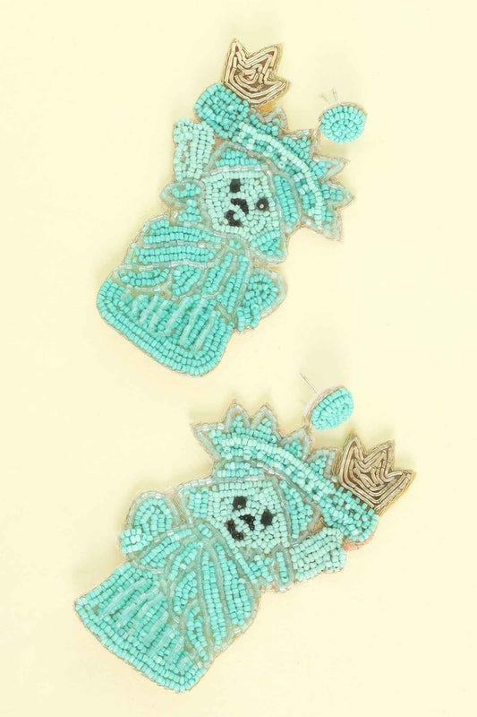 The Statue Of Liberty Beaded Earrings