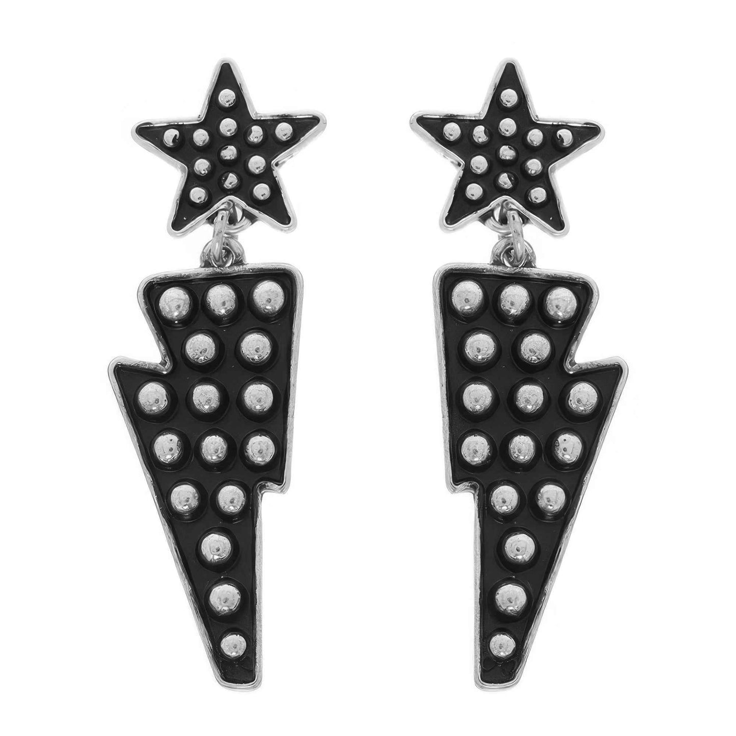 Western Bubble Thunder Post Dangle Earrings
