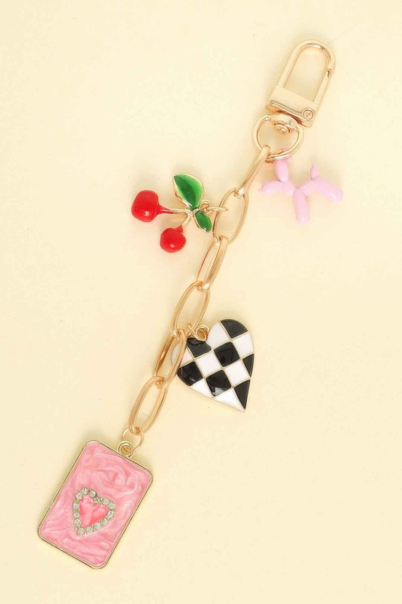 Girl Theme Bag Charm Keychain