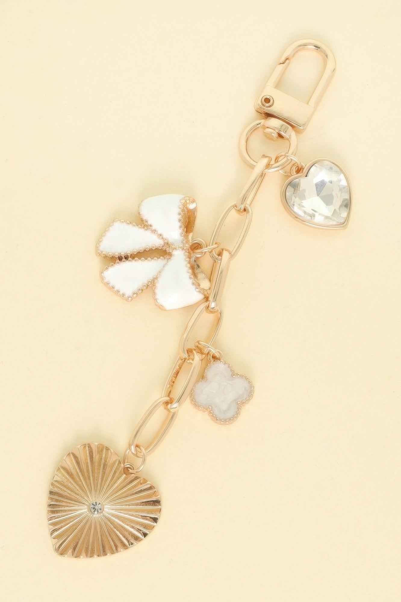 Heart Theme Bag Charm Keychain