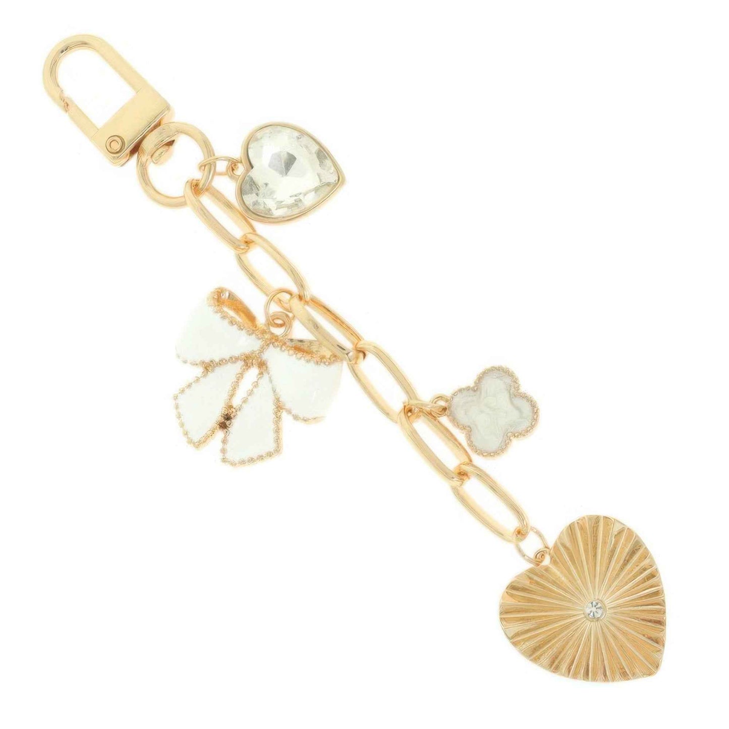 Heart Theme Bag Charm Keychain