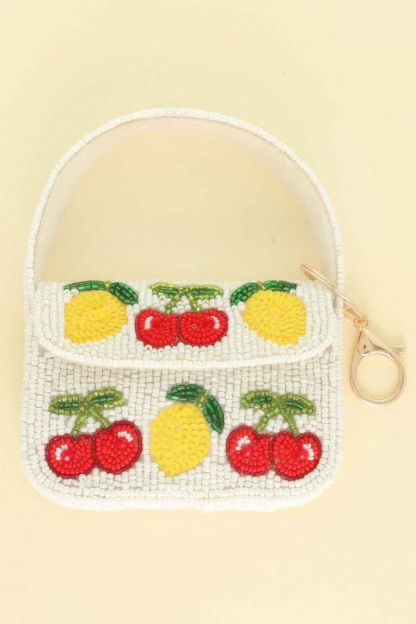 Fruit Theme Beaded Mini Bag Charm