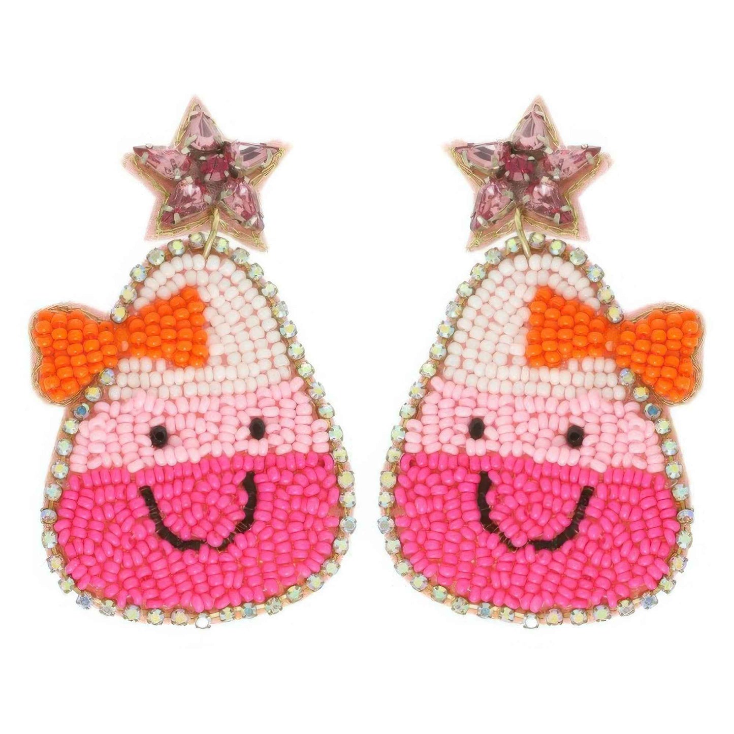 Halloween Candy Corn Dangle Earrings