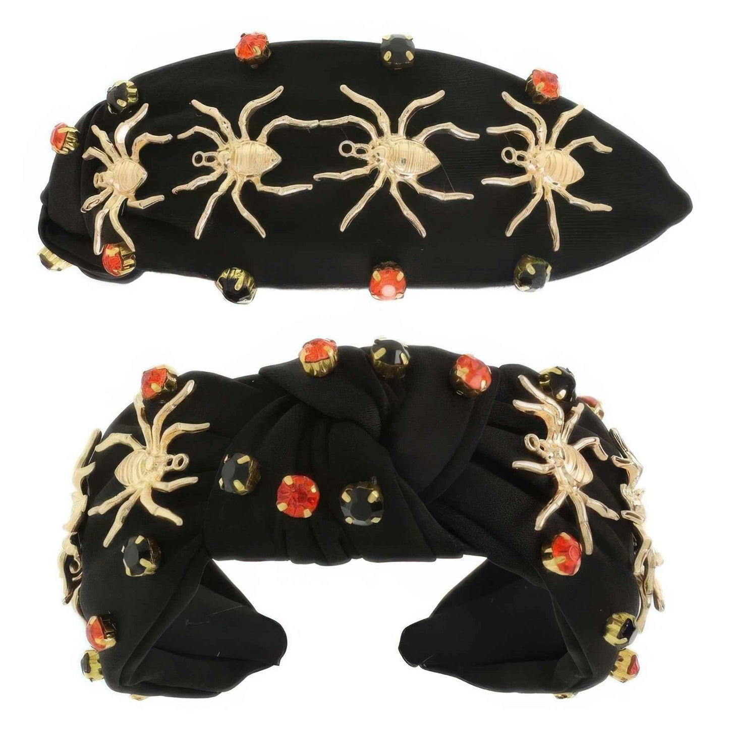 Halloween Spooky Spider Charm Top Knot Headband