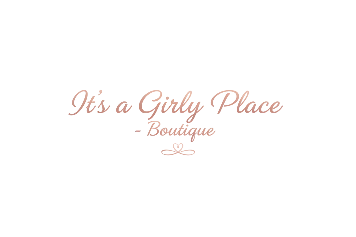 It's a Girly Place - Boutique, soft cursive style, name logo, no background
