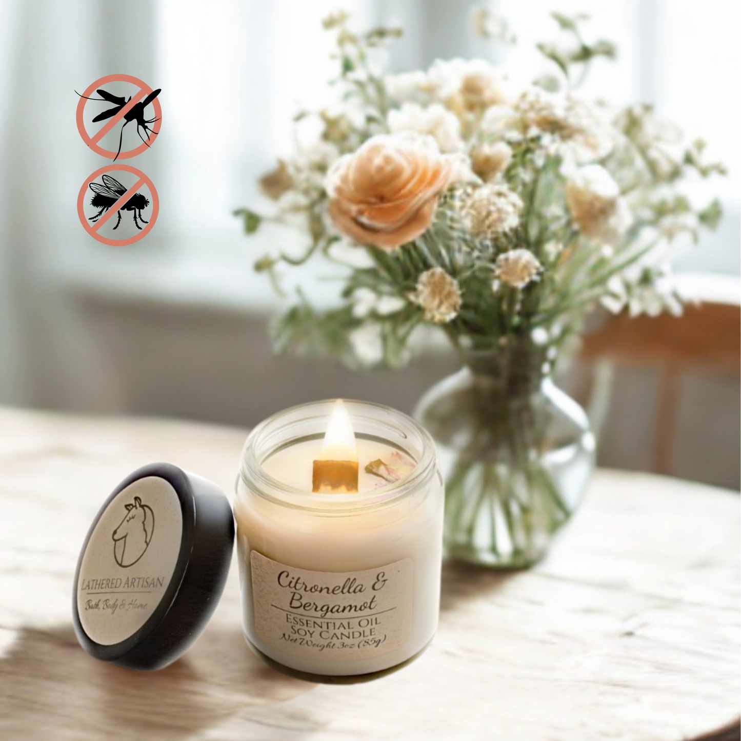 Citronella & Bergamot | Essential Oil | 3 oz Jar Candle