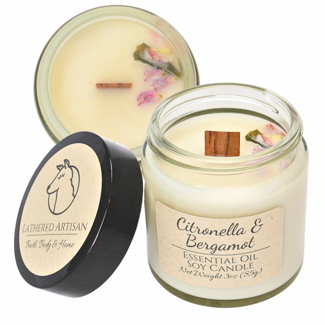 Citronella & Bergamot | Essential Oil | 3 oz Jar Candle