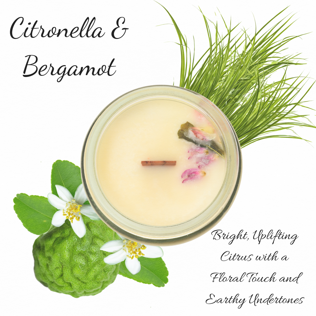 Citronella & Bergamot | Essential Oil | 3 oz Jar Candle