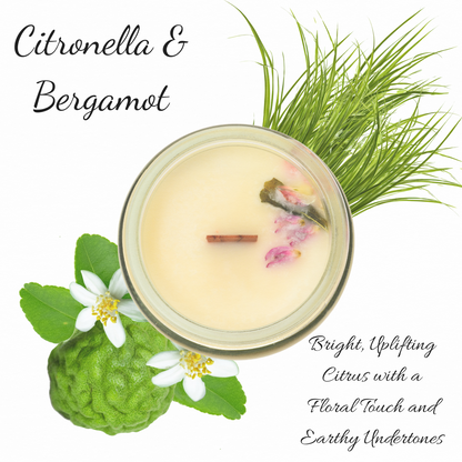 Citronella & Bergamot | Essential Oil | 3 oz Jar Candle