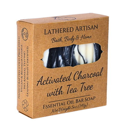 Activated Charcoal with Tea Tree | Essential Oil | Bar Soap
