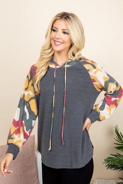 Solid French Terry Casual Hoodie - It's a Girly Place