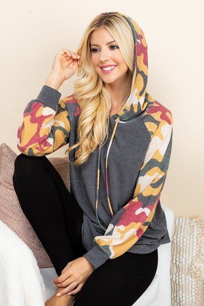 Solid French Terry Casual Hoodie - It's a Girly Place