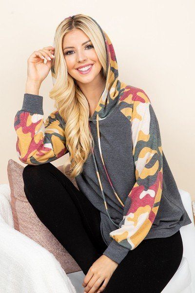 Solid French Terry Casual Hoodie - It's a Girly Place