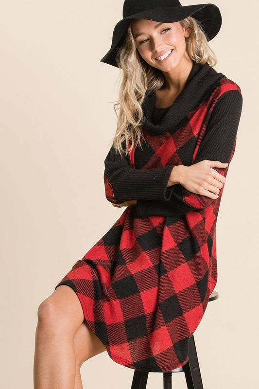 Buffalo Plaid Tartan Swing Dress - It's a Girly Place