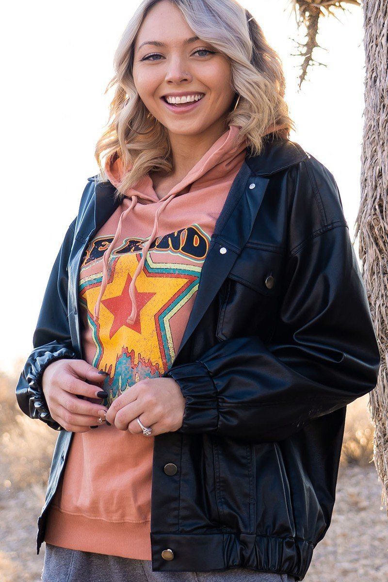 A Faux Leather Jacket - It's a Girly Place