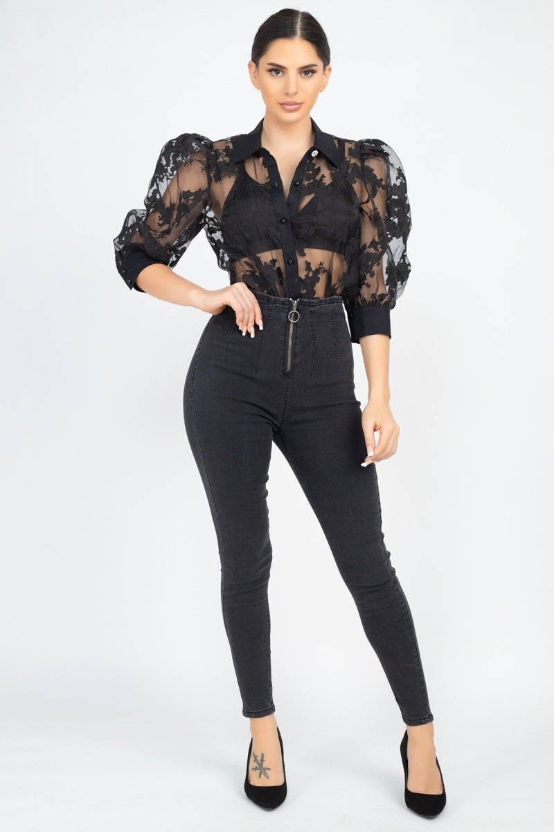 High Waist Denim Jeans - It's a Girly Place