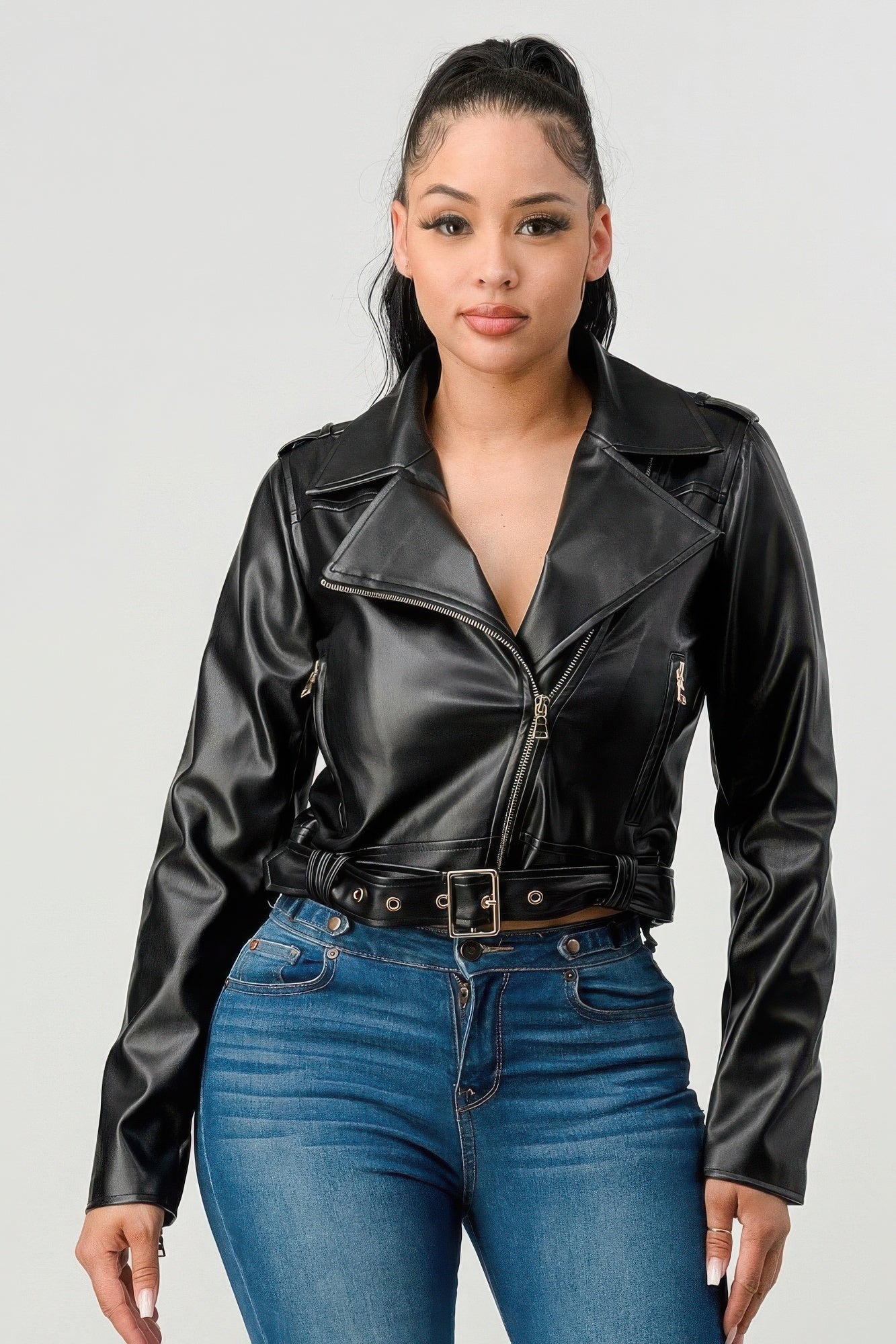 Pu Leather Jacket - It's a Girly Place