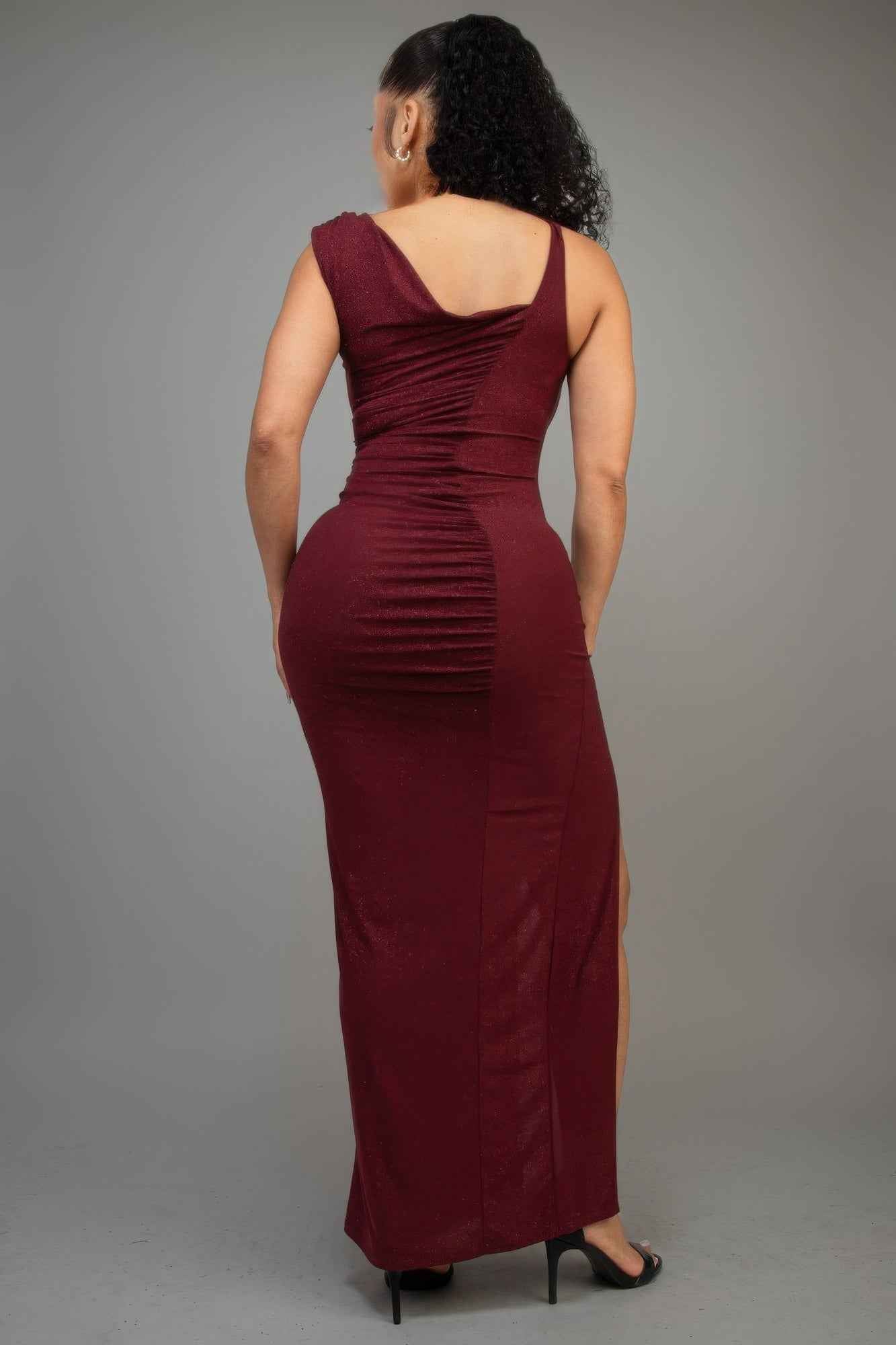 Glitter Slitted Dress