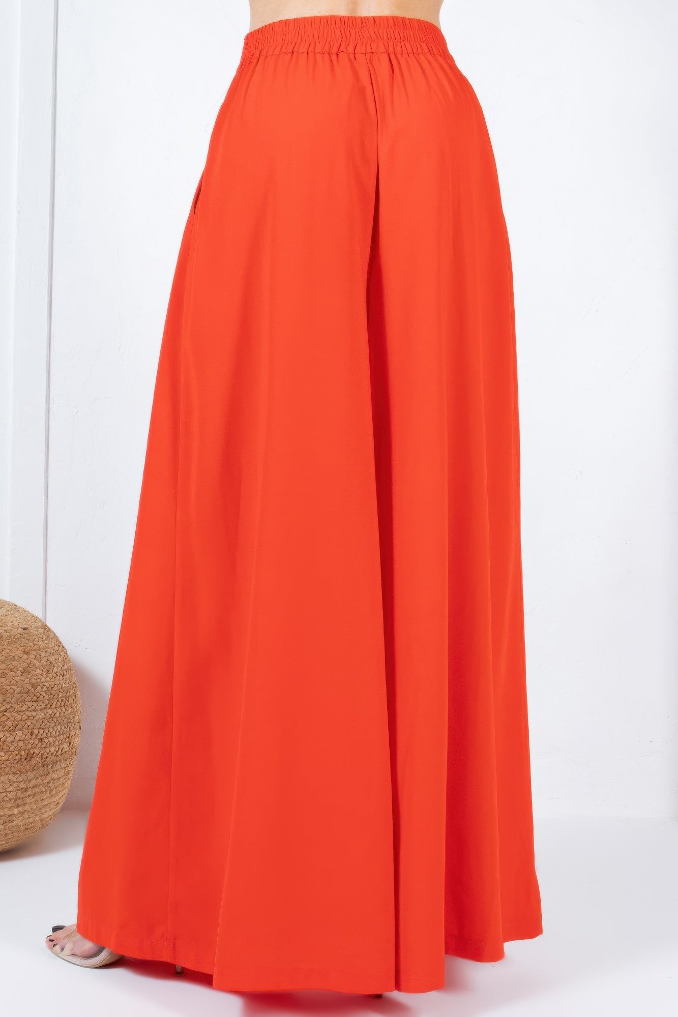 Large Hem Wide Leg Pleated Solid Pants - It's a Girly Place