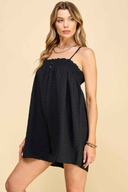 Swiss Dot Woven Romper