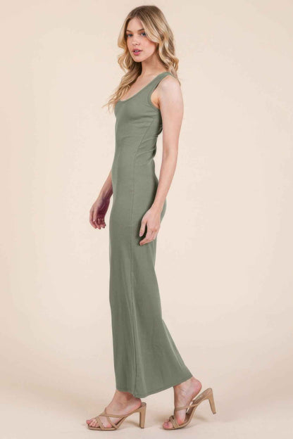 Sleeveless Rib Maxi Dress