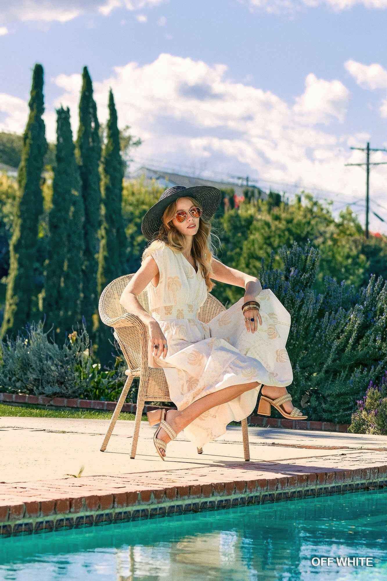 Tropical Breeze Embroidered Midi Dress