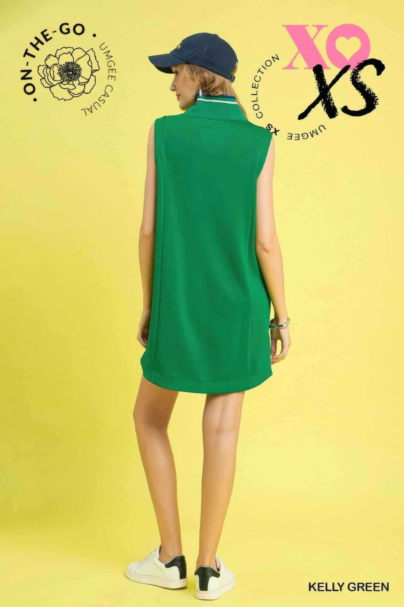 Luxeknit Sleeveless Ruffle Trim Pocket Dress