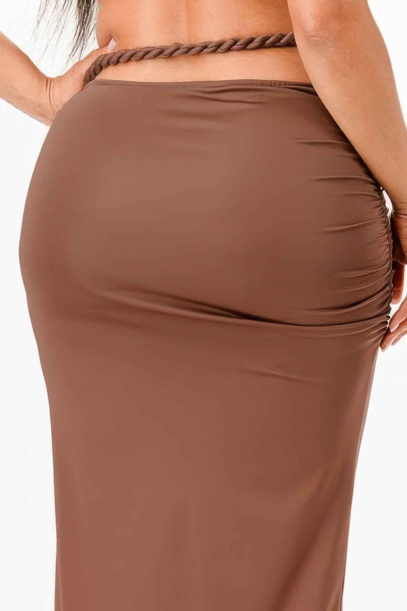 Cord Top And Skirt Set