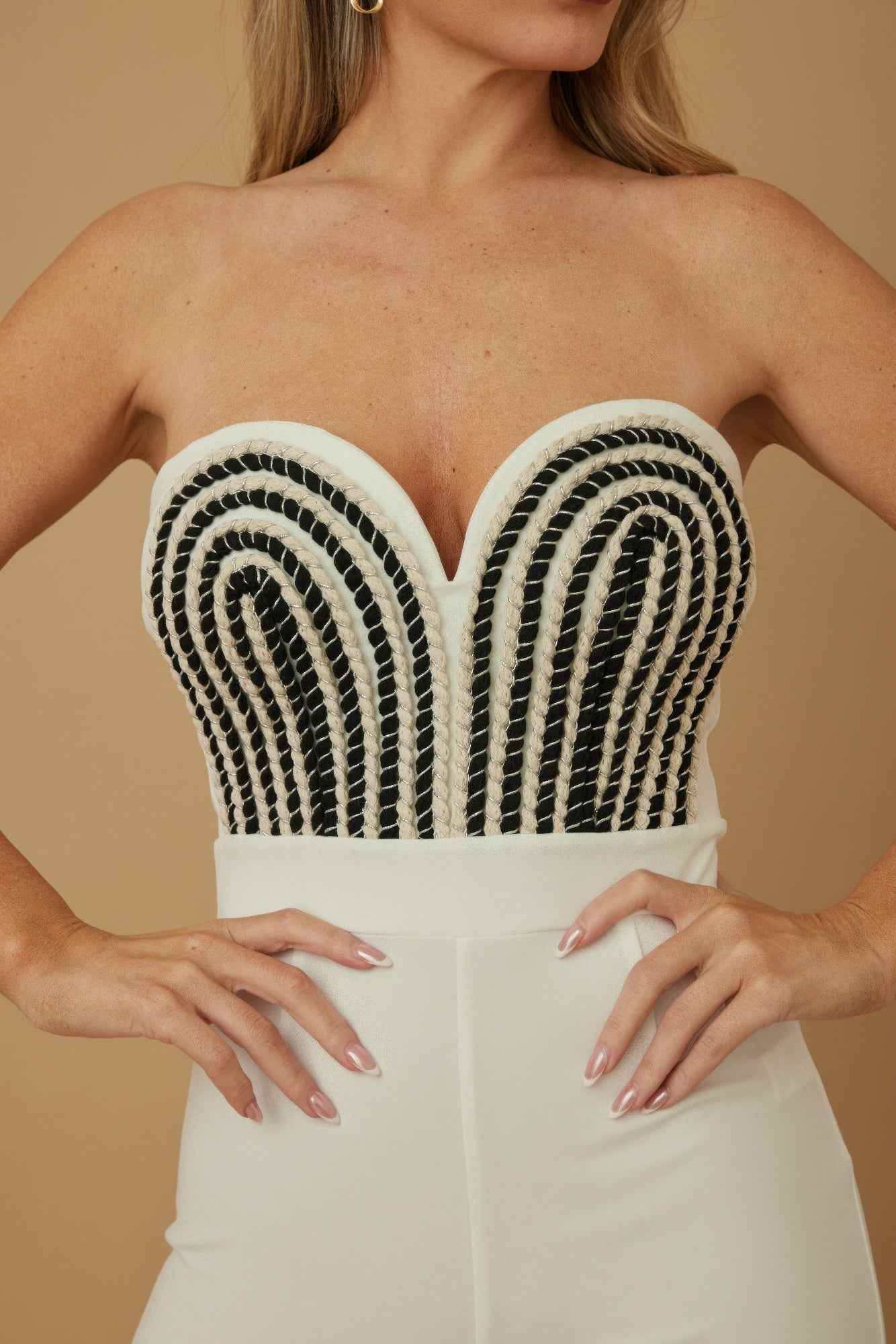 Threaded Twisted Rope Knot Tie Jumpsuit