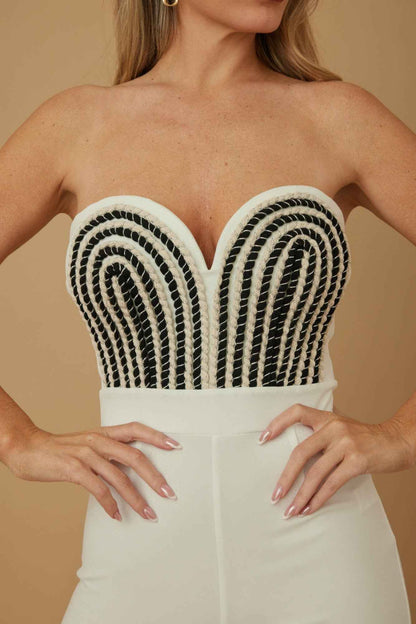 Threaded Twisted Rope Knot Tie Jumpsuit