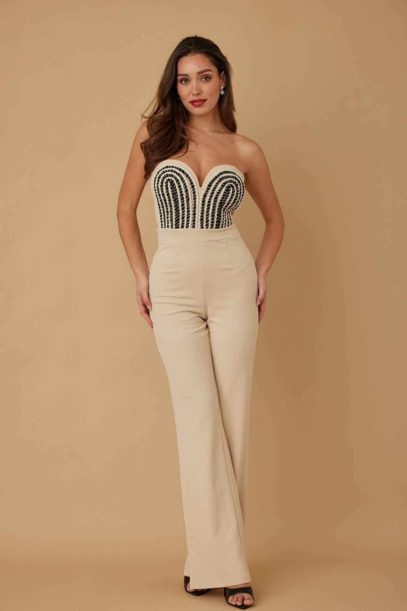 Threaded Twisted Rope Knot Tie Jumpsuit