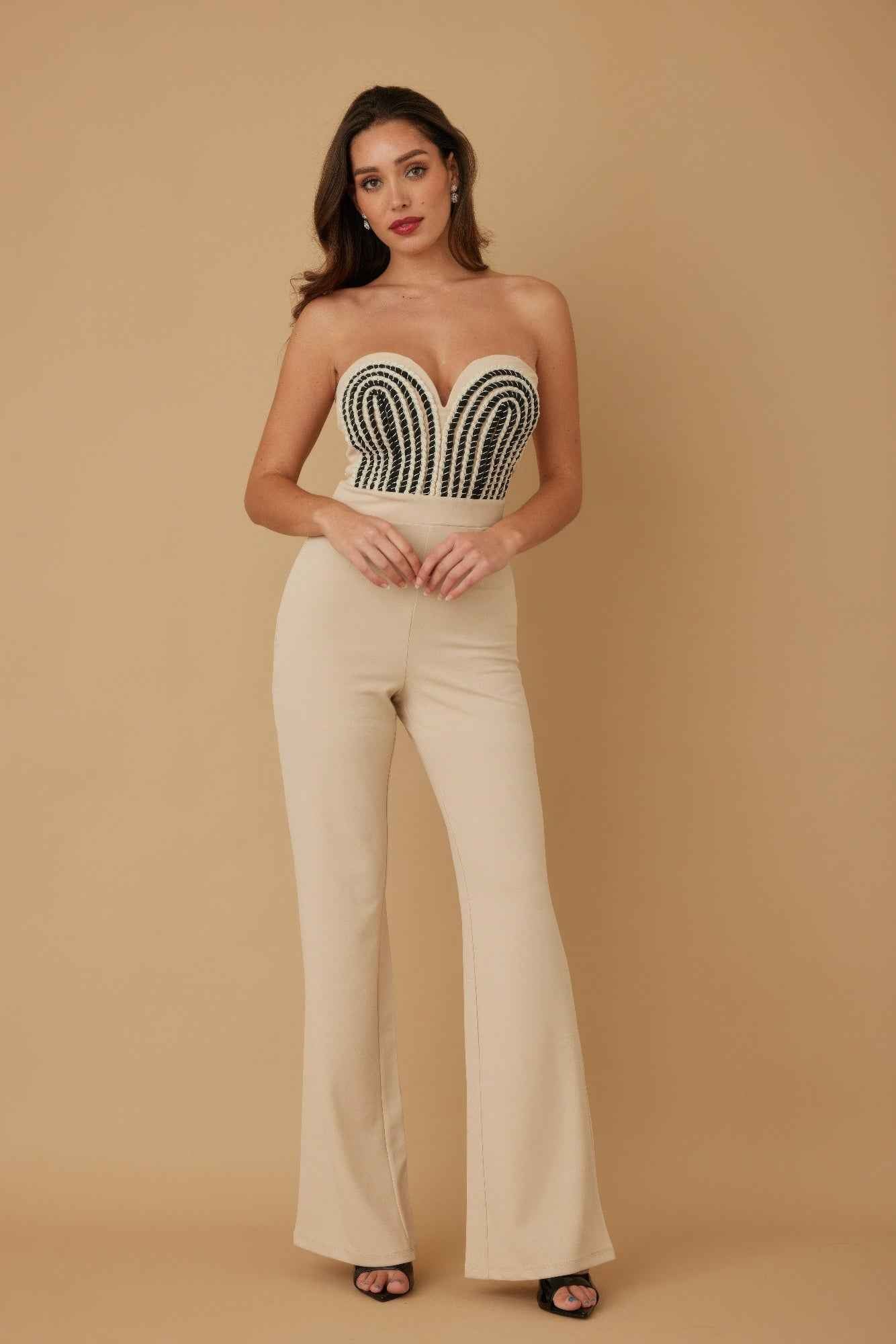 Threaded Twisted Rope Knot Tie Jumpsuit