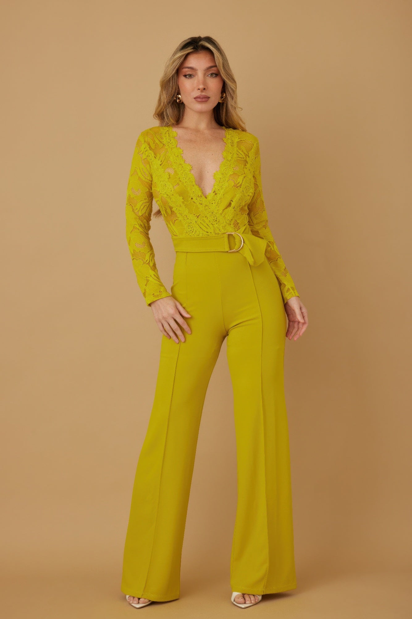 Lace Crochet Long Sleeve Jumpsuit - It's a Girly Place