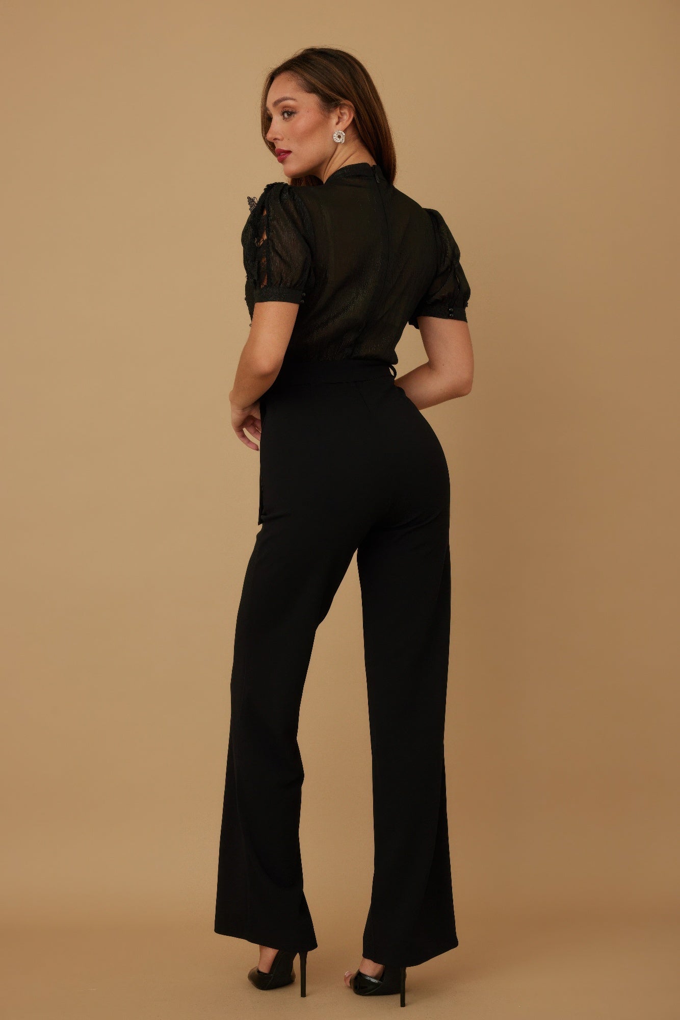 Multi Butterfly Sheer Pattern Jumpsuit - It's a Girly Place