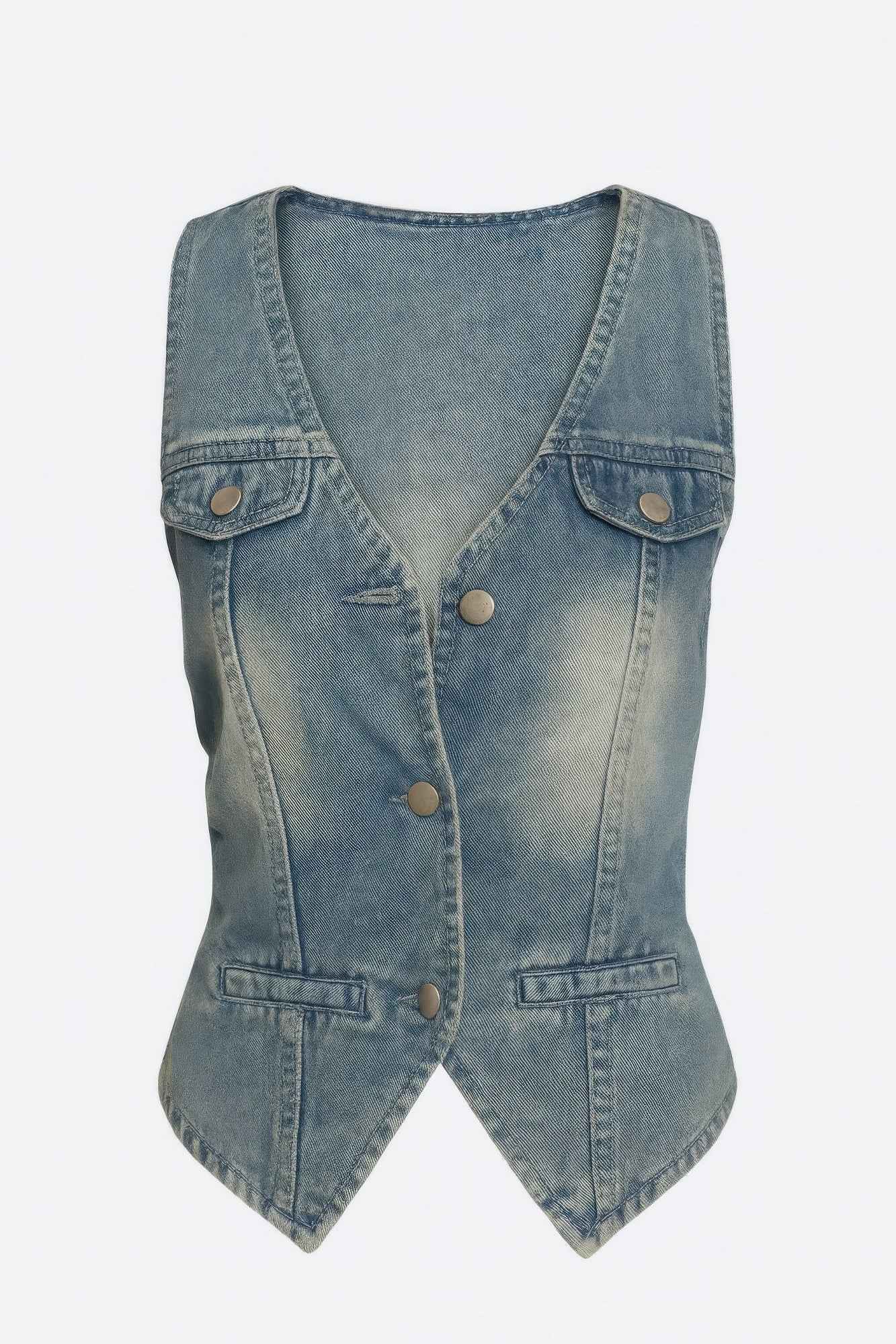 Sleeveless Vest Denim Top