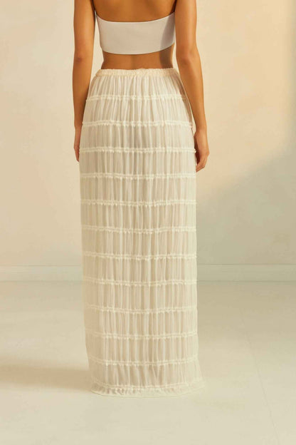 Sky Breeze Sheer Maxi Skirt