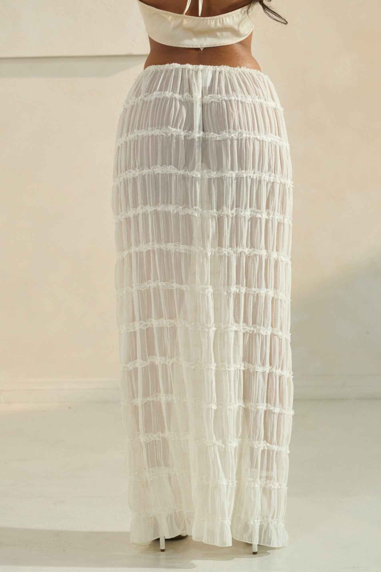 Sky Breeze Sheer Maxi Skirt
