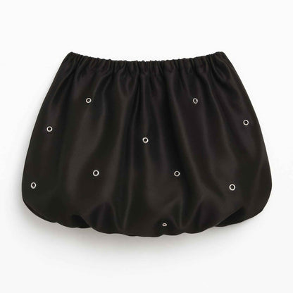 Bubble Lace Up Mini Skirt