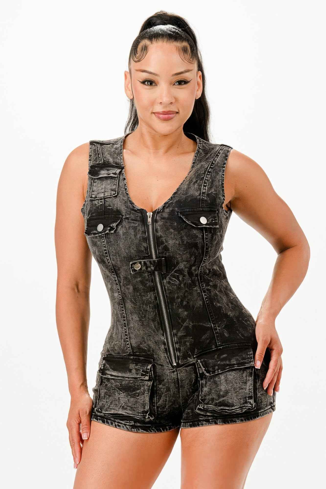 Strachy Denim Romper