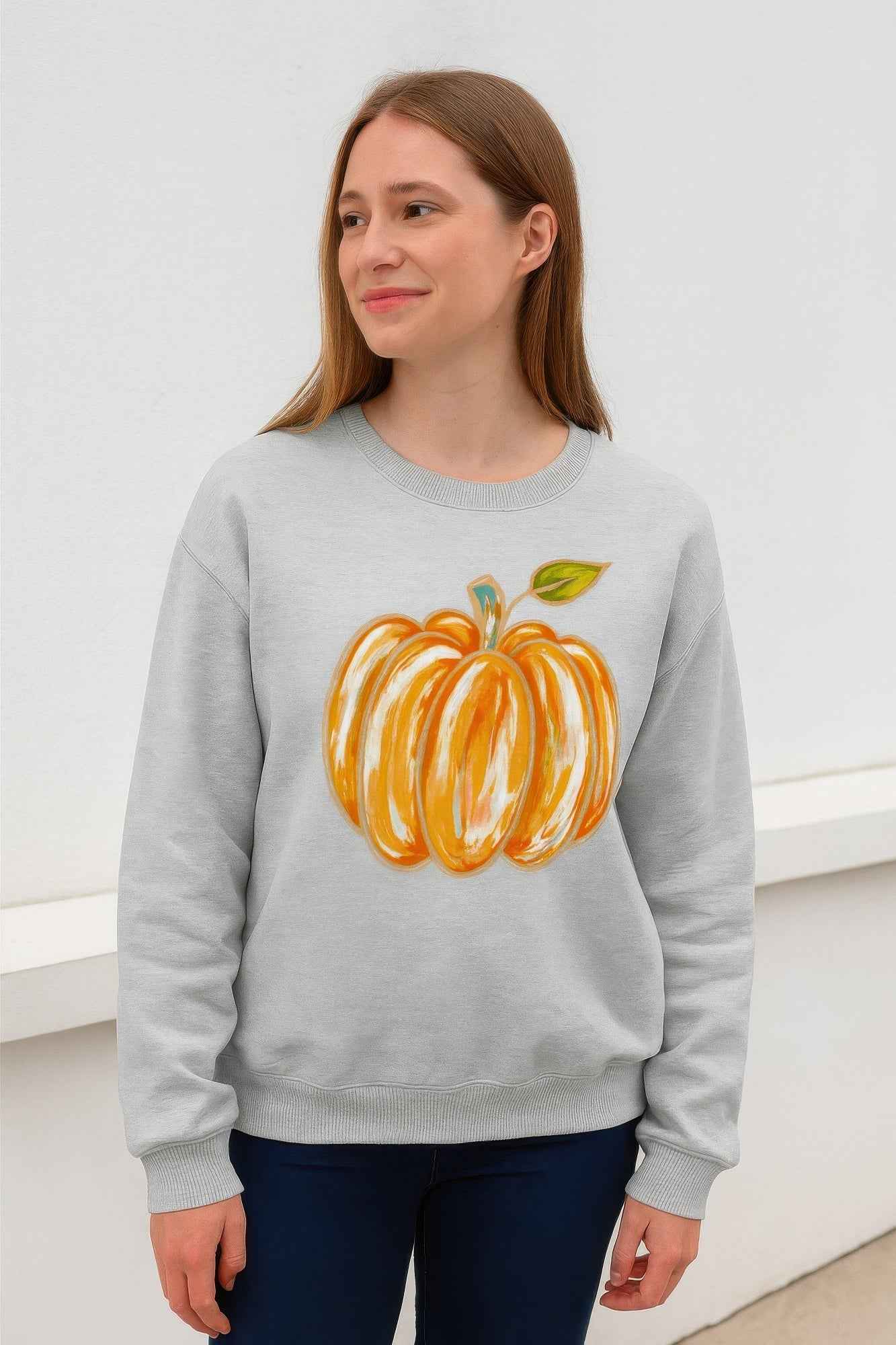 Pumpkin Print Sweater