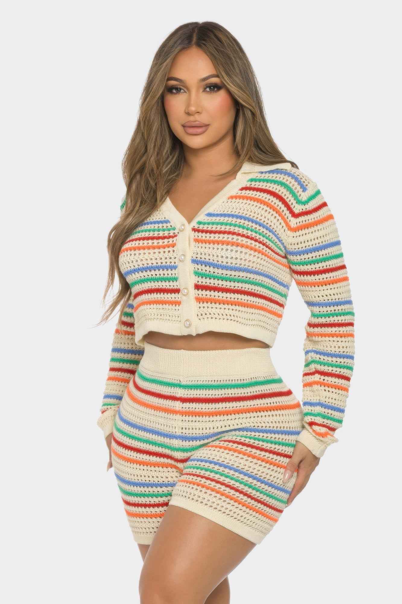 Striped Knit Set