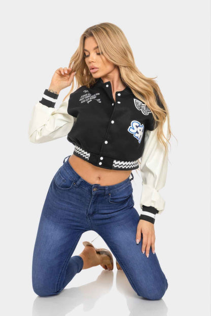 Varsity Patchwork Y2k Jacket