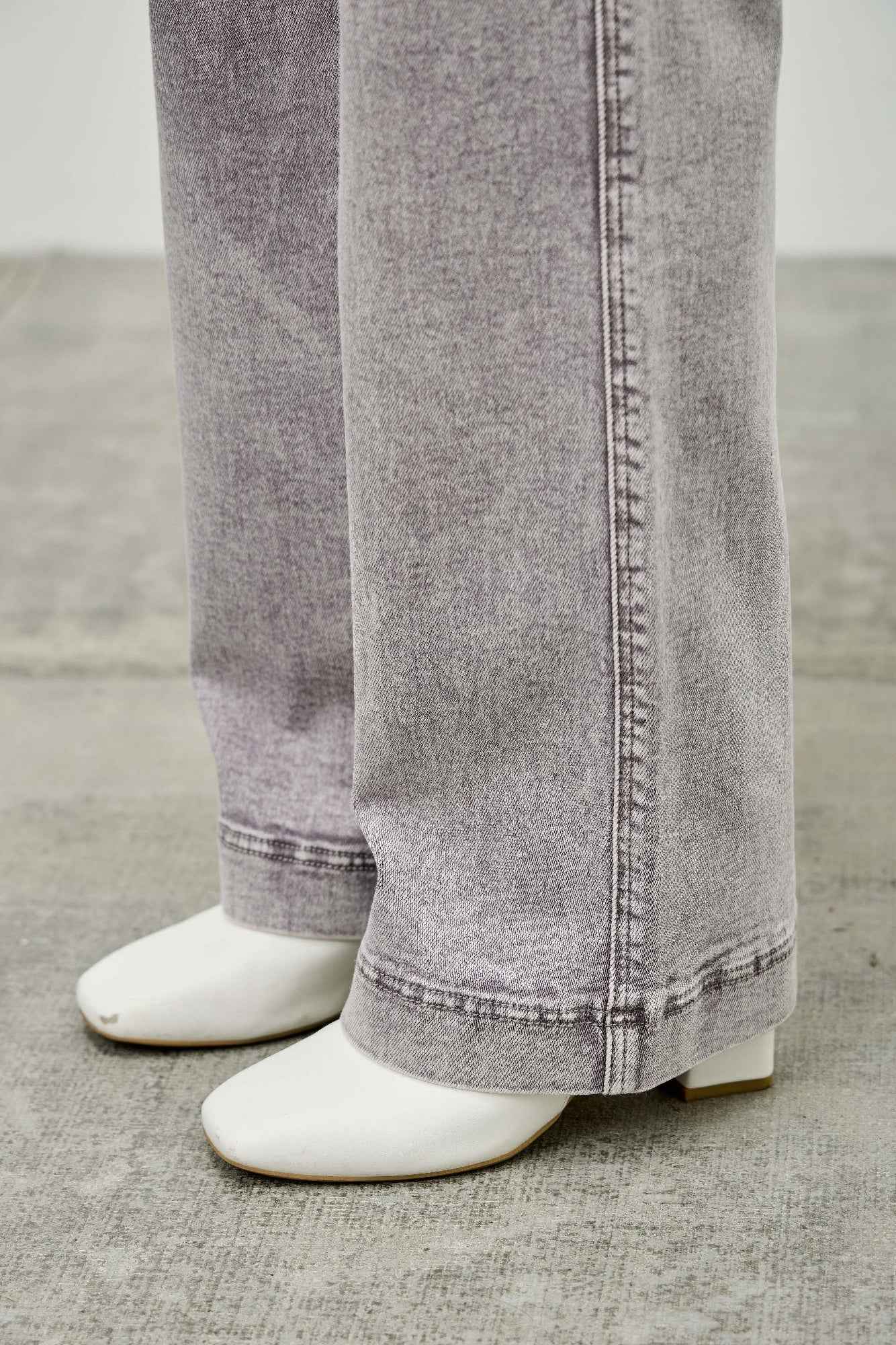 High Rise Slim Wide Straight