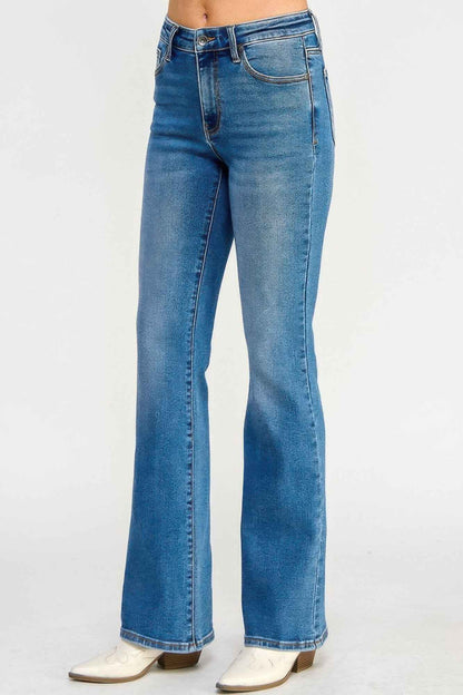 Tummy Control Mid Rise Skinny Bootcut