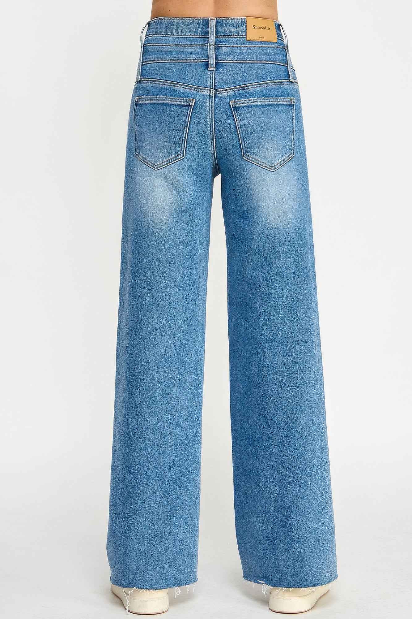 High Rise Double Waist Wide Leg