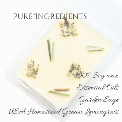 Clary Sage & Lemongrass | Essential Oil | Wax Melts