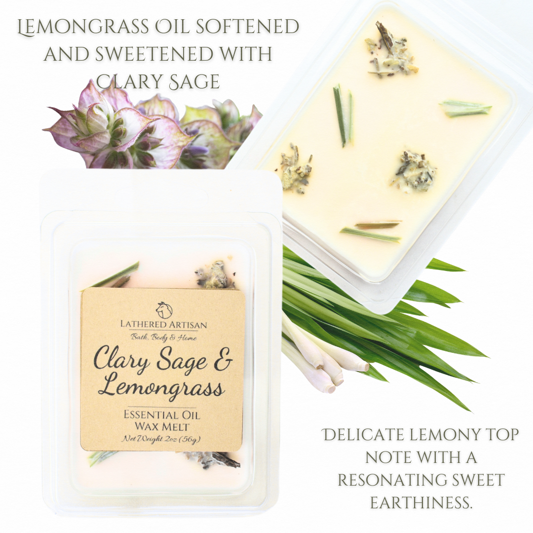 Clary Sage & Lemongrass | Essential Oil | Wax Melts
