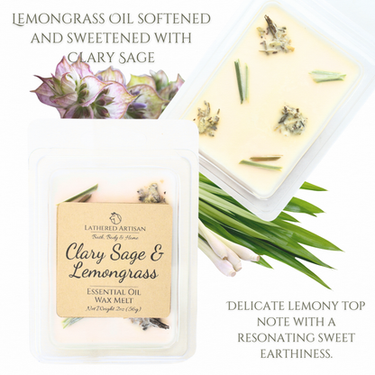 Clary Sage & Lemongrass | Essential Oil | Wax Melts