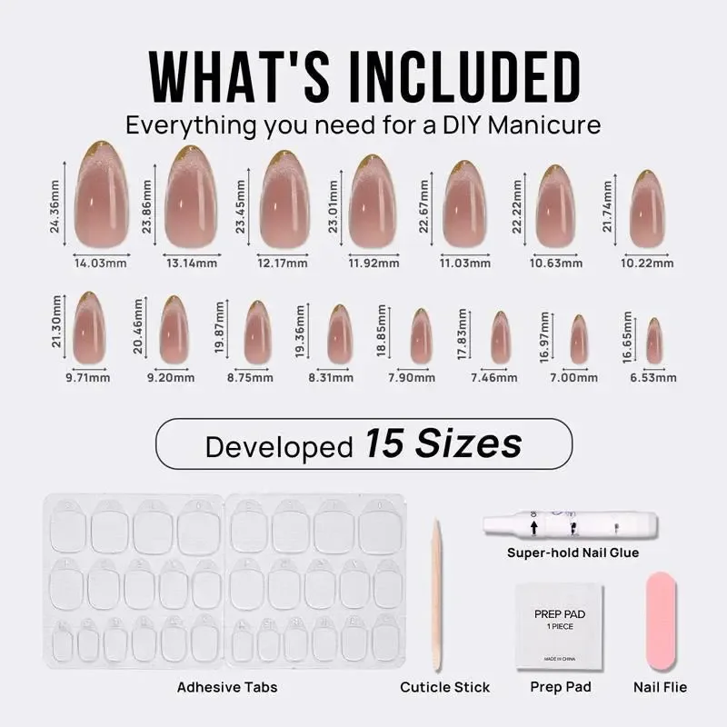 Knightshield Almond Nails - Press On Nails