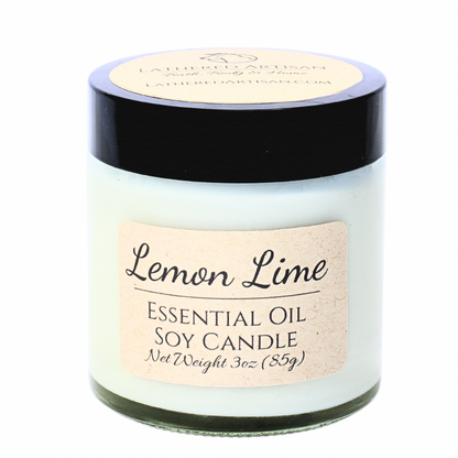 Lemon Lime | Essential Oil | 3 oz Jar Candle